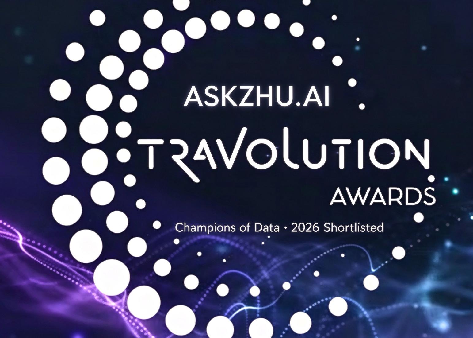 Travolution Awards / ASKZHU.AI，Champions of Data · 2026 Shortlisted 官方视觉